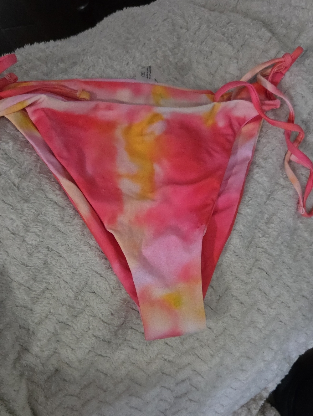 Tie-Dye Pink & Yellow Women’s String Bikini Bottom Sz XL ✨️5/$30